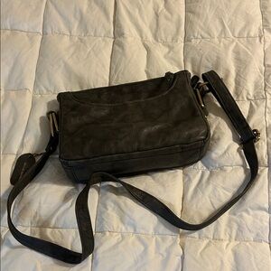 Great American Leatherwork Grey Crossbody Bag